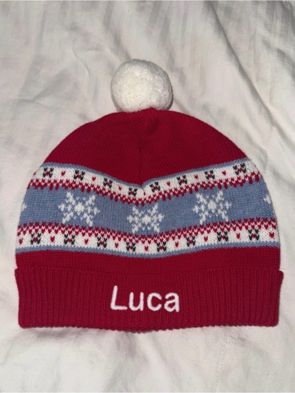 LUCA Personalized Winter Beanie Hat - Size 6/12M - New